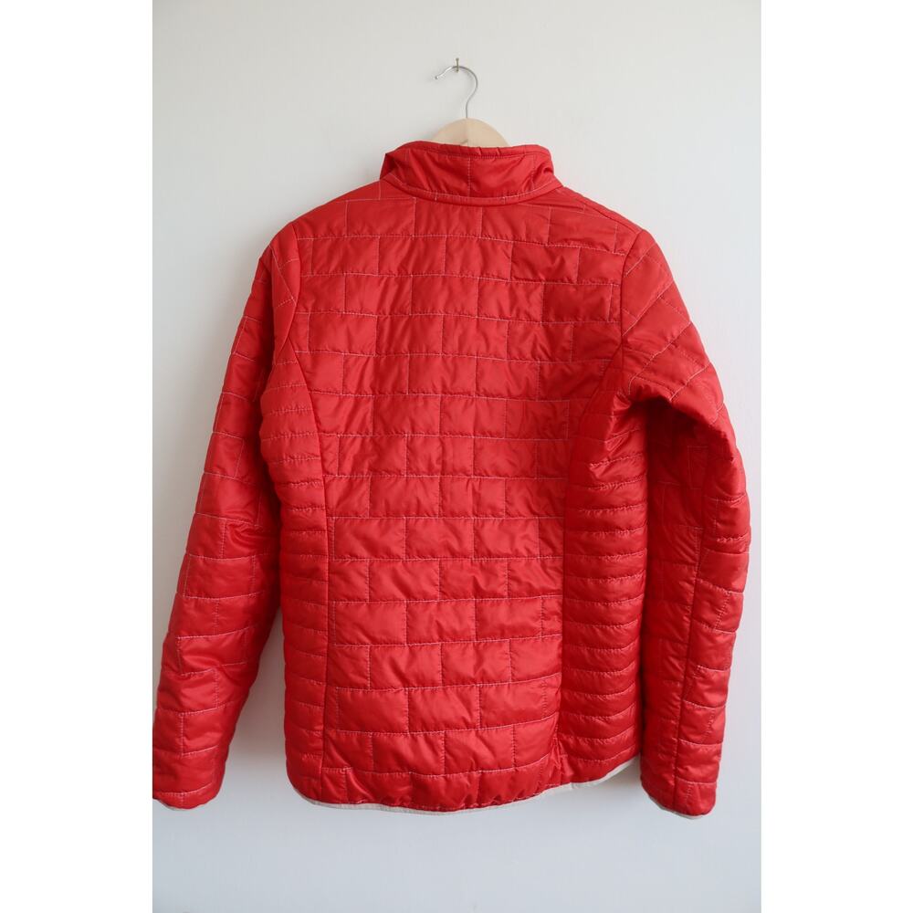 Patagonia Nano Puff Pullover Puffer Jacket Quarter Zip Quilted Red Womens Medium - Picture 5 of 7